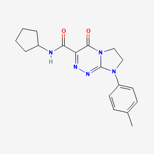 molecular formula C18H21N5O2 B2581932 N-cyclopentyl-4-oxo-8-(p-tolyl)-4,6,7,8-tetrahydroimidazo[2,1-c][1,2,4]triazine-3-carboxamide CAS No. 941958-22-1