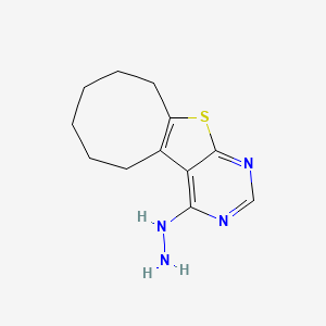 4-Hydrazino-5,6,7,8,9,10-hexahydrocycloocta[4,5]thieno[2,3-d]pyrimidine