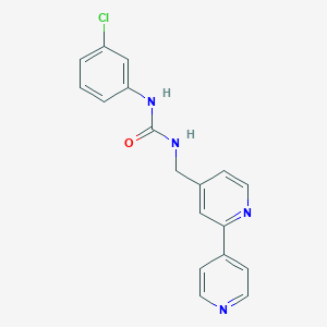 1-([2,4'-Bipyridin]-4-ylmethyl)-3-(3-chlorophenyl)urea