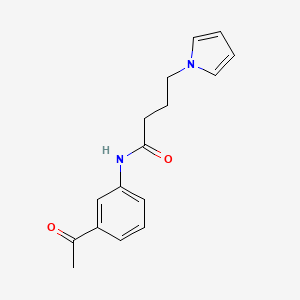 molecular formula C16H18N2O2 B2581974 N-(3-acetylphenyl)-4-(1H-pyrrol-1-yl)butanamide CAS No. 1251632-98-0