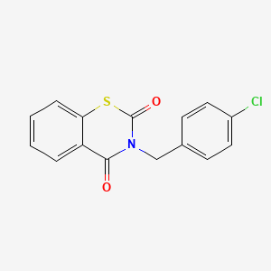 molecular formula C15H10ClNO2S B2581976 3-(4-chlorobenzyl)-2H-1,3-benzothiazine-2,4(3H)-dione CAS No. 338401-59-5