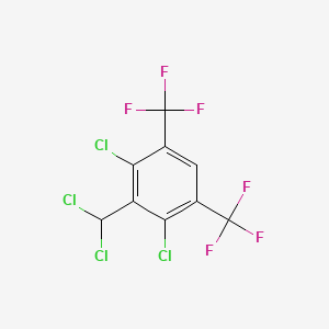 molecular formula C9H2Cl4F6 B2581985 3,5-Bis(trifluoromethyl)-2,6-dichlorobenzal chloride CAS No. 501657-11-0