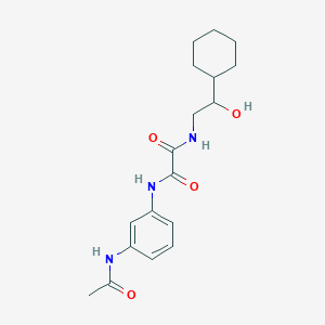 molecular formula C18H25N3O4 B2581986 N1-(3-acetamidophenyl)-N2-(2-cyclohexyl-2-hydroxyethyl)oxalamide CAS No. 1351641-64-9