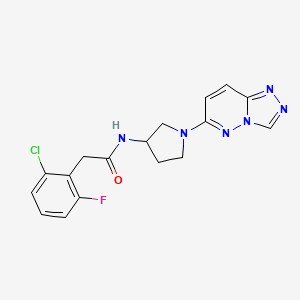 molecular formula C17H16ClFN6O B2581996 N-(1-([1,2,4]triazolo[4,3-b]pyridazin-6-yl)pyrrolidin-3-yl)-2-(2-chloro-6-fluorophenyl)acetamide CAS No. 2034230-91-4