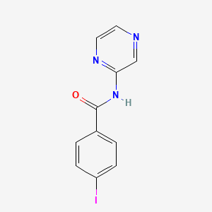 molecular formula C11H8IN3O B2582003 4-碘-N-(吡嗪-2-基)苯甲酰胺 CAS No. 1250516-70-1