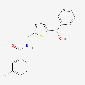 3-bromo-N-((5-(hydroxy(phenyl)methyl)thiophen-2-yl)methyl)benzamide
