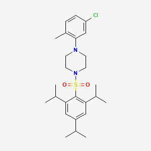 1-(5-Chloro-2-methylphenyl)-4-[2,4,6-tris(propan-2-yl)benzenesulfonyl]piperazine