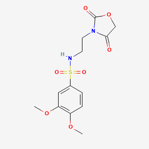 molecular formula C13H16N2O7S B2582009 N-(2-(2,4-dioxooxazolidin-3-yl)ethyl)-3,4-dimethoxybenzenesulfonamide CAS No. 2034535-95-8
