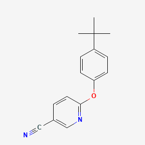 molecular formula C16H16N2O B2582011 6-[4-(Tert-butyl)phenoxy]nicotinonitrile CAS No. 900015-08-9