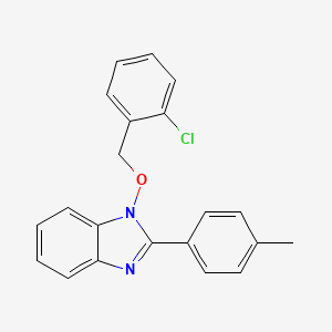 molecular formula C21H17ClN2O B2582019 1-[(2-氯苯甲基)氧基]-2-(4-甲基苯基)-1H-1,3-苯并咪唑 CAS No. 339009-67-5