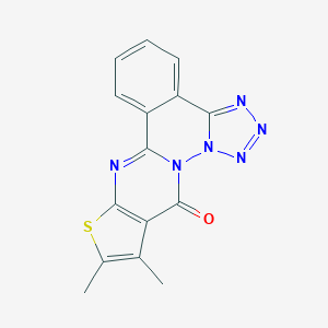 molecular formula C15H10N6OS B258202 10,11-dimethyl-12H-tetraazolo[5,1-a]thieno[2',3':4,5]pyrimido[1,2-c]phthalazin-12-one 