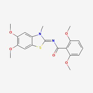 molecular formula C19H20N2O5S B2582020 N-(5,6-二甲氧基-3-甲基-1,3-苯并噻唑-2-亚甲基)-2,6-二甲氧基苯甲酰胺 CAS No. 895443-35-3