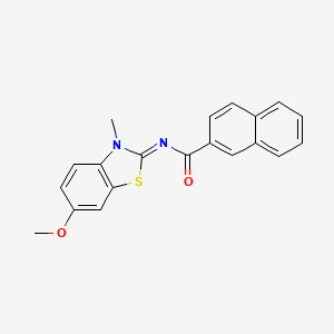 molecular formula C20H16N2O2S B2582021 (E)-N-(6-methoxy-3-methylbenzo[d]thiazol-2(3H)-ylidene)-2-naphthamide CAS No. 850782-02-4