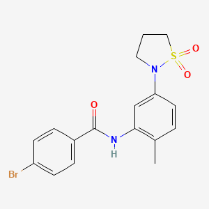 molecular formula C17H17BrN2O3S B2582023 4-bromo-N-(5-(1,1-dioxidoisothiazolidin-2-yl)-2-methylphenyl)benzamide CAS No. 946261-24-1