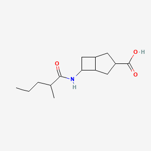 molecular formula C14H23NO3 B2582031 6-(2-Methylpentanoylamino)bicyclo[3.2.0]heptane-3-carboxylic acid CAS No. 2137768-40-0
