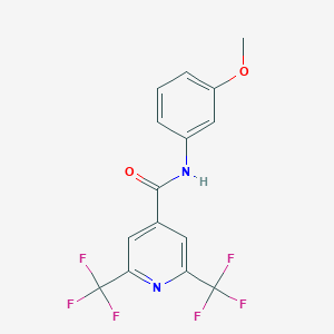 molecular formula C15H10F6N2O2 B2582035 N-(3-methoxyphenyl)-2,6-bis(trifluoromethyl)pyridine-4-carboxamide CAS No. 1092344-05-2