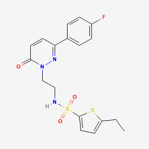 5-ethyl-N-(2-(3-(4-fluorophenyl)-6-oxopyridazin-1(6H)-yl)ethyl)thiophene-2-sulfonamide