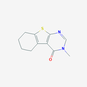 molecular formula C11H12N2OS B258205 3-methyl-5,6,7,8-tetrahydro[1]benzothieno[2,3-d]pyrimidin-4(3H)-one 