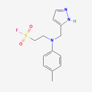2-[4-Methyl-N-(1H-pyrazol-5-ylmethyl)anilino]ethanesulfonyl fluoride