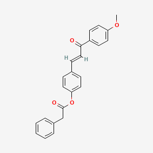 molecular formula C24H20O4 B2582058 4-[3-(4-Methoxyphenyl)-3-oxo-1-propenyl]phenyl 2-phenylacetate CAS No. 331460-80-1