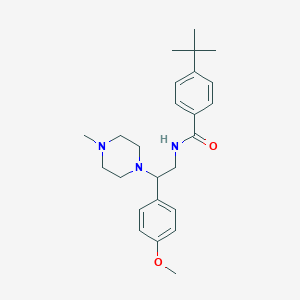 molecular formula C25H35N3O2 B2582061 4-(tert-butyl)-N-(2-(4-methoxyphenyl)-2-(4-methylpiperazin-1-yl)ethyl)benzamide CAS No. 903251-22-9