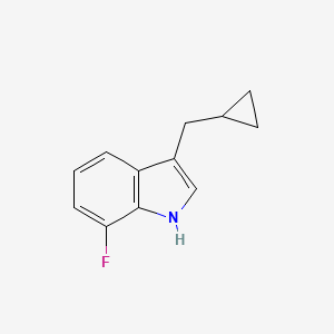 molecular formula C12H12FN B2582064 3-(Cyclopropylmethyl)-7-fluoro-1H-indole CAS No. 1935346-09-0