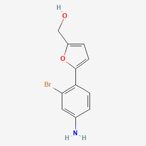 molecular formula C11H10BrNO2 B2582069 [5-(4-Amino-2-bromophenyl)-2-furyl]methanol CAS No. 874592-18-4