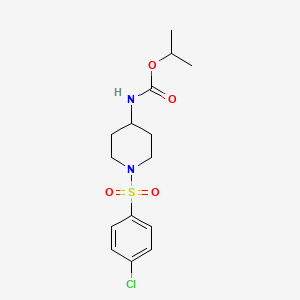 isopropyl N-{1-[(4-chlorophenyl)sulfonyl]-4-piperidinyl}carbamate