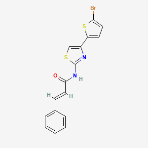 molecular formula C16H11BrN2OS2 B2582079 N-(4-(5-bromothiophen-2-yl)thiazol-2-yl)cinnamamide CAS No. 325988-22-5