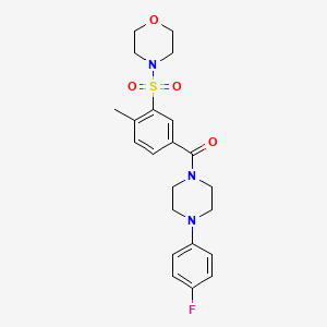 (4-(4-Fluorophenyl)piperazin-1-yl)(4-methyl-3-(morpholinosulfonyl)phenyl)methanone