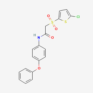 2-((5-chlorothiophen-2-yl)sulfonyl)-N-(4-phenoxyphenyl)acetamide