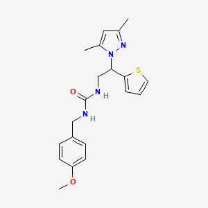 3-[2-(3,5-dimethyl-1H-pyrazol-1-yl)-2-(thiophen-2-yl)ethyl]-1-[(4-methoxyphenyl)methyl]urea