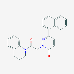 molecular formula C25H21N3O2 B2582089 2-[2-(3,4-二氢-2H-喹啉-1-基)-2-氧代乙基]-6-萘-1-基嘧啶-3-酮 CAS No. 899753-23-2