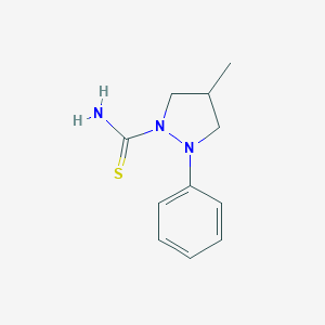 molecular formula C11H15N3S B258209 4-Methyl-2-phenylpyrazolidine-1-carbothioamide 
