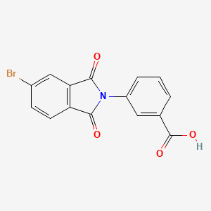 molecular formula C15H8BrNO4 B2582093 3-(5-溴-1,3-二氧代-1,3-二氢-2H-异吲哚-2-基)苯甲酸 CAS No. 301207-23-8