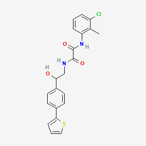 molecular formula C21H19ClN2O3S B2582095 N-(3-chloro-2-methylphenyl)-N'-{2-hydroxy-2-[4-(thiophen-2-yl)phenyl]ethyl}ethanediamide CAS No. 2380179-49-5