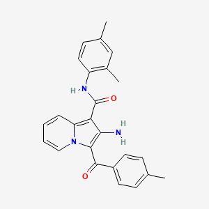 molecular formula C25H23N3O2 B2582096 2-氨基-N-(2,4-二甲苯基)-3-(4-甲基苯甲酰)吲哚并[1,2-b]异喹啉-1-甲酰胺 CAS No. 898417-15-7