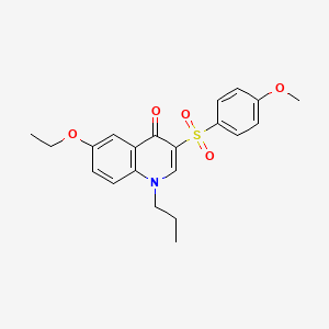 molecular formula C21H23NO5S B2582097 6-ethoxy-3-((4-methoxyphenyl)sulfonyl)-1-propylquinolin-4(1H)-one CAS No. 899214-14-3