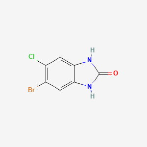 molecular formula C7H4BrClN2O B2582104 5-bromo-6-chloro-2,3-dihydro-1H-1,3-benzodiazol-2-one CAS No. 1388057-23-5
