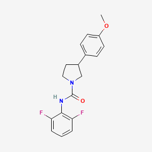 molecular formula C18H18F2N2O2 B2582111 N-(2,6-difluorophenyl)-3-(4-methoxyphenyl)pyrrolidine-1-carboxamide CAS No. 1210288-66-6