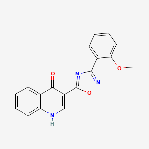 molecular formula C18H13N3O3 B2582130 3-(3-(2-甲氧基苯基)-1,2,4-恶二唑-5-基)喹啉-4(1H)-酮 CAS No. 1207046-45-4