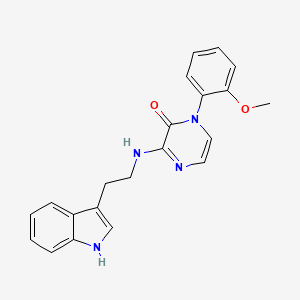 molecular formula C21H20N4O2 B2582136 3-{[2-(1H-indol-3-yl)ethyl]amino}-1-(2-methoxyphenyl)pyrazin-2(1H)-one CAS No. 899971-32-5