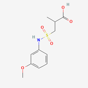 molecular formula C11H15NO5S B2582137 3-[(3-Methoxyanilino)sulfonyl]-2-methylpropanoic acid CAS No. 1018528-60-3
