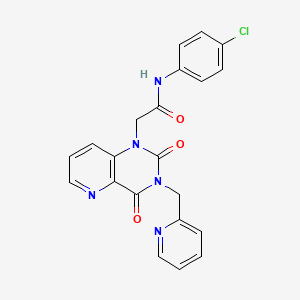molecular formula C21H16ClN5O3 B2582139 N-(4-chlorophenyl)-2-(2,4-dioxo-3-(pyridin-2-ylmethyl)-3,4-dihydropyrido[3,2-d]pyrimidin-1(2H)-yl)acetamide CAS No. 941907-78-4