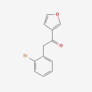 molecular formula C12H9BrO2 B2582142 2-(2-溴苯基)-1-(呋喃-3-基)乙酮 CAS No. 1343669-33-9