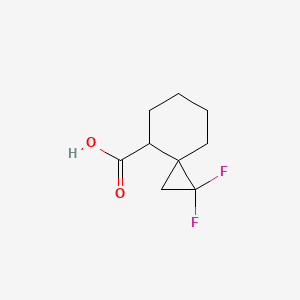 molecular formula C9H12F2O2 B2582143 2,2-二氟螺[2.5]辛烷-8-羧酸 CAS No. 2248363-30-4