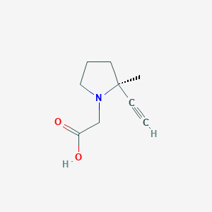 molecular formula C9H13NO2 B2582147 (S)-2-Ethynyl-2-methylpyrrolidine-1-acetic Acid CAS No. 2135349-81-2