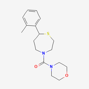 molecular formula C17H24N2O2S B2582157 Morpholino(7-(o-tolyl)-1,4-thiazepan-4-yl)methanone CAS No. 1705331-40-3