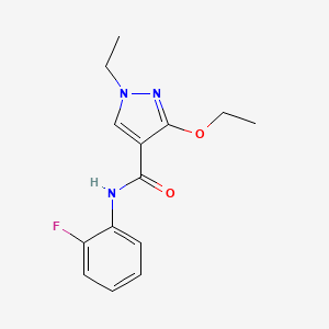 molecular formula C14H16FN3O2 B2582163 3-ethoxy-1-ethyl-N-(2-fluorophenyl)-1H-pyrazole-4-carboxamide CAS No. 1014027-13-4