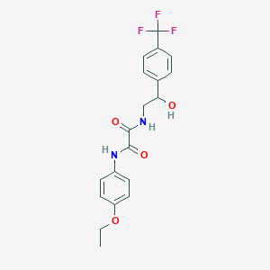 molecular formula C19H19F3N2O4 B2582171 N1-(4-乙氧苯基)-N2-(2-羟基-2-(4-(三氟甲基)苯基)乙基)草酰胺 CAS No. 1351641-26-3